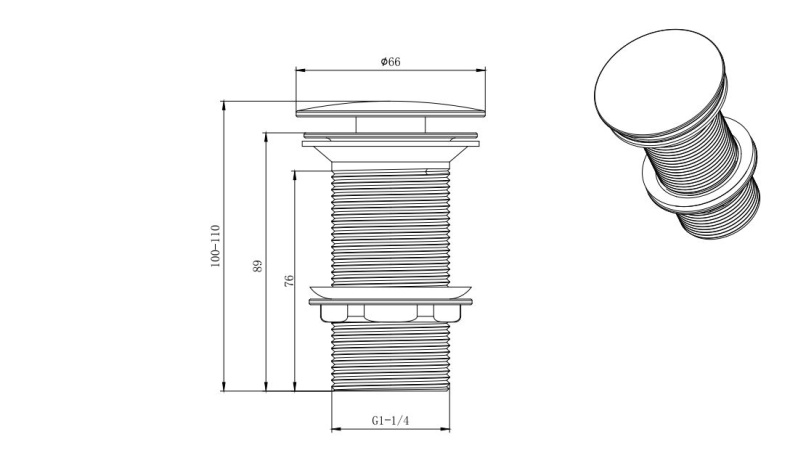 Сливной набор для раковины AQUATEK AQ6000CR - 1