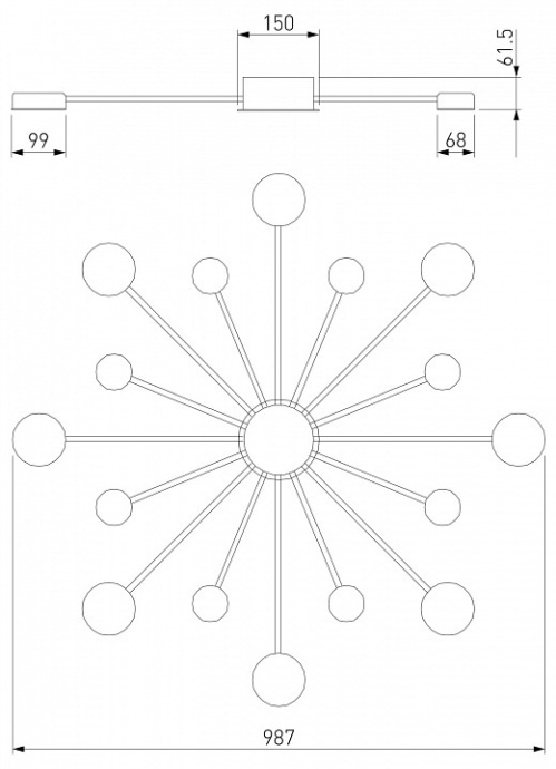 Потолочная люстра Eurosvet Nitrino 90242/16 хром - 2
