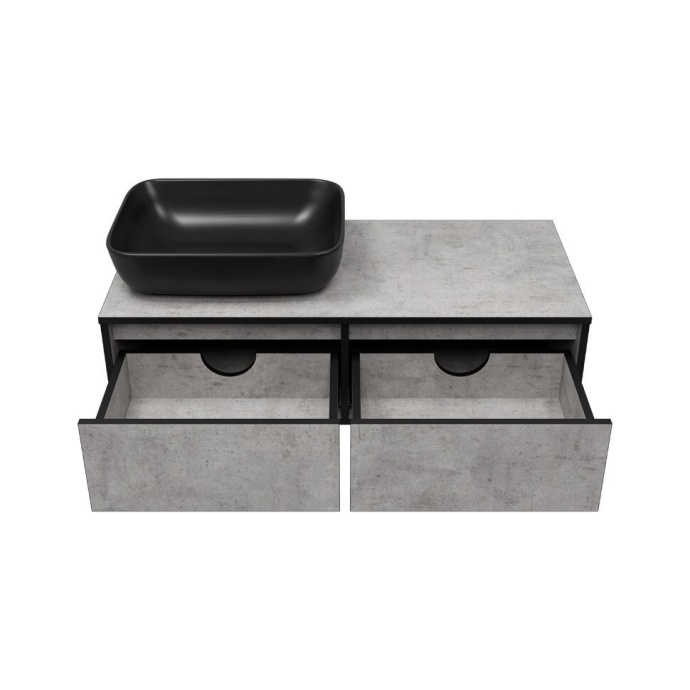 Тумба под раковину Brevita Stone 100 бетон  STO-01100-048П - 1