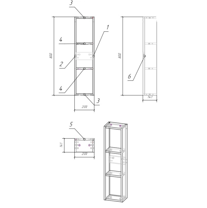 Модуль для шкафчика MODUO 20 SB-MD-MOD20-SW - 2