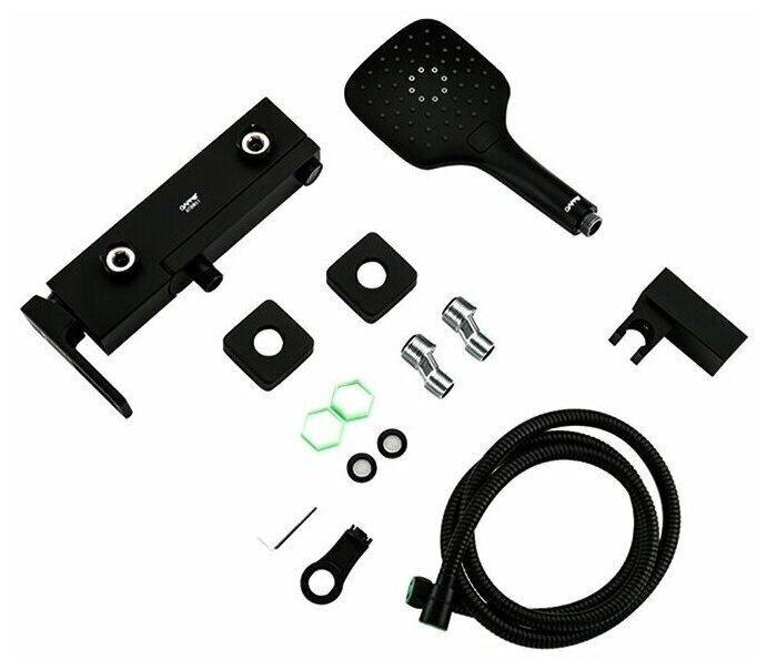 Душевой комплект Gappo G3217-6, черный матовый - 1