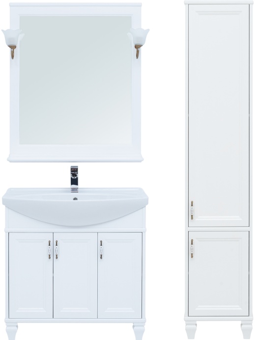 Шкаф-пенал Aquanet Валенса 40 New R, белый матовый 241712 - 1