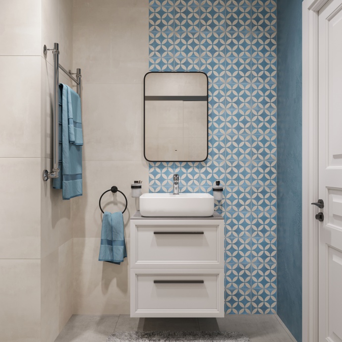 Зеркало DIWO Кострома 50 черное, с подсветкой, прямоугольное, настенное ЗЛП1750 - 3