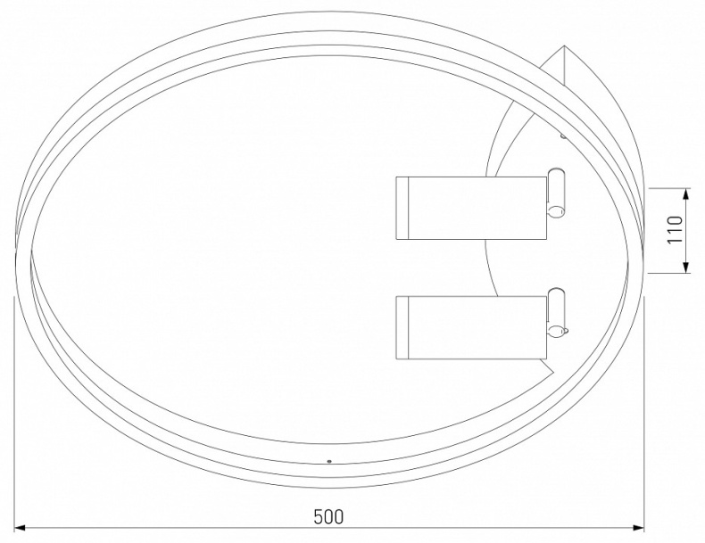 Накладной светильник Eurosvet Luminari 90247/3 белый/хром Smart - 1