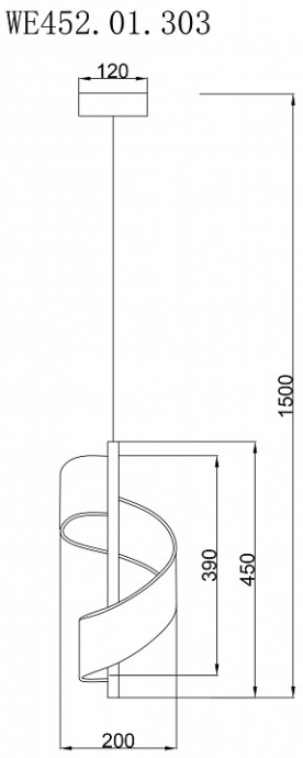 Подвесной светильник Wertmark Hilda WE452.01.303 - 1