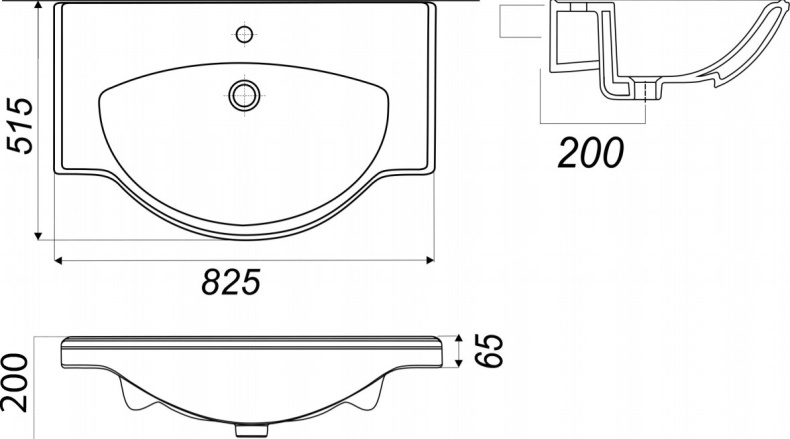 Мебельная раковина Sanita luxe Classic 80 CLS80SLWB01 - 2