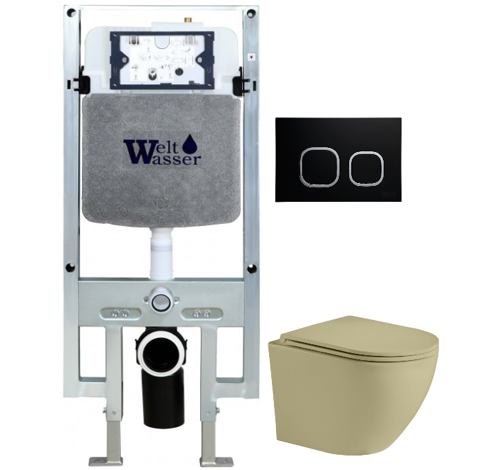 Комплект Weltwasser AMBERG 497 ST + MERZBACH 004 MT-GN + AMBERG RD-BL  10000006727 - 0