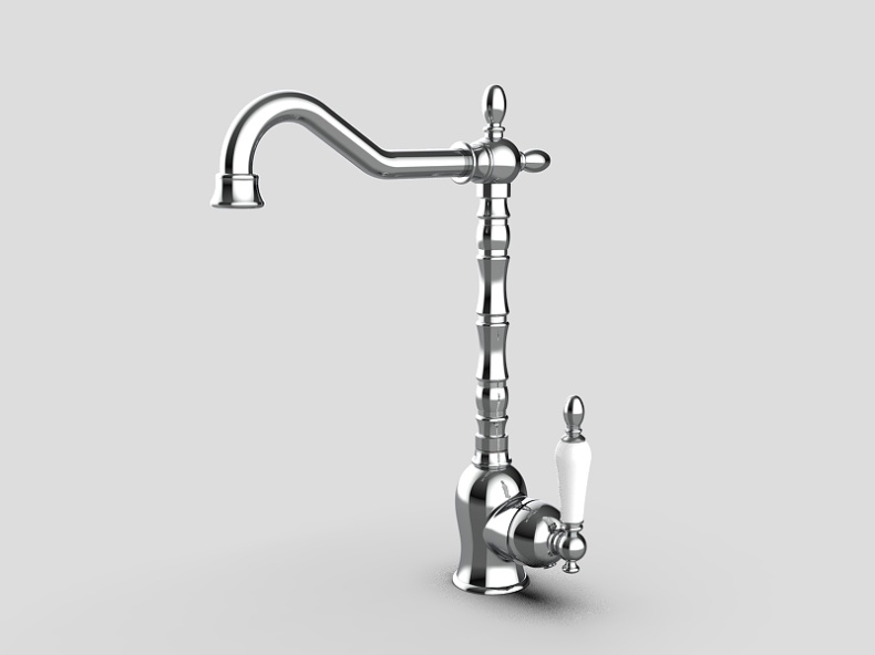 Смеситель для кухни GPD Retro хром MTE180 - 3