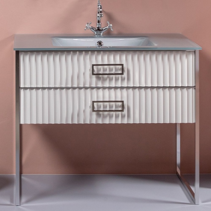 Раковина - столещница Armadi Art Monaco 101 серебро 852-100-S - 1