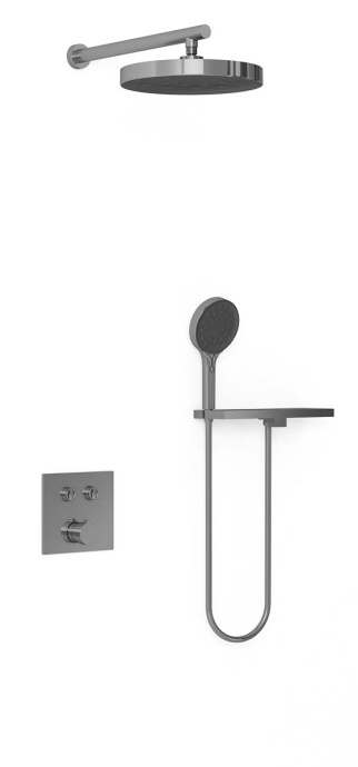Душевой комплект Vincea Inspire с термостатом темный хром VSFW-4I212RGM - 0
