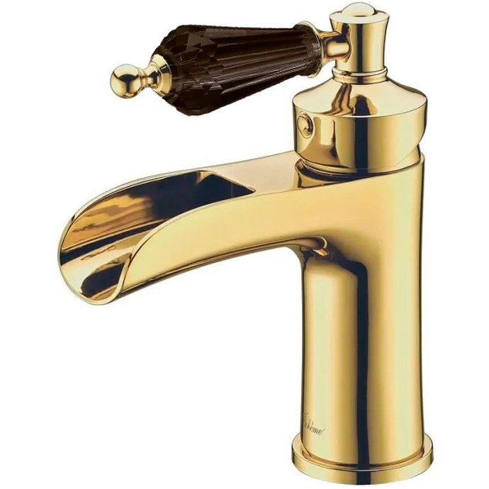 Смеситель для раковины Boheme Vogue золото с черным кристаллом Swarovski 211-BSW - 0