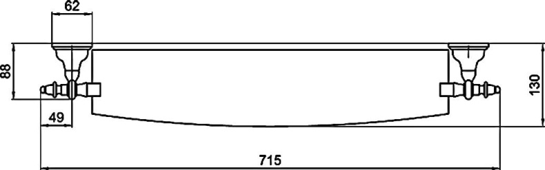 Полка Webert Armony AM500701015 хром - 1