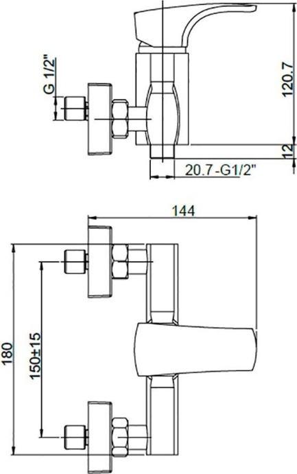 Смеситель для душа Paini Angel ANCR511LMKM - 1