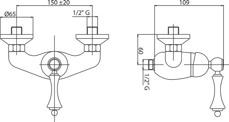 Смеситель для душа Cezares MARGOT хром  MARGOT-DM-01-M - 1