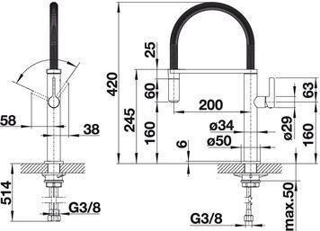 Смеситель для кухонной мойки Blanco Culina хром  519843 - 3