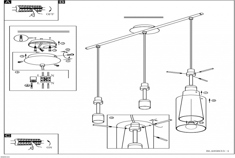 Подвесной светильник Eglo ПРОМО Pinto 89833 - 1
