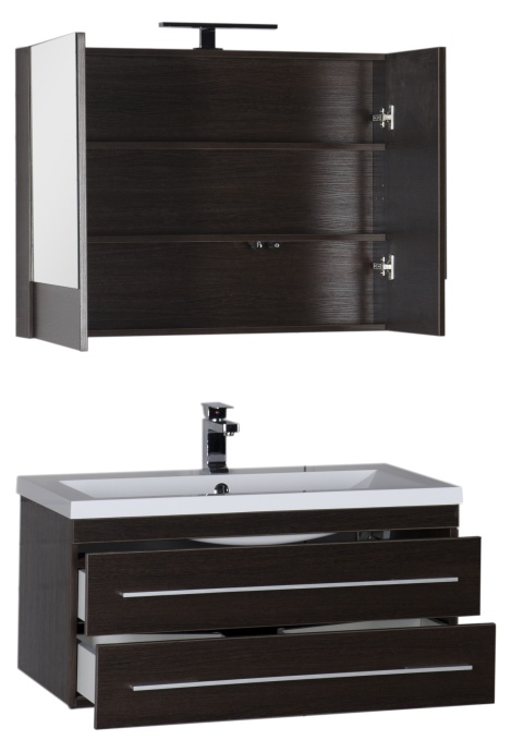 Зеркало-шкаф Aquanet Нота 90 камерино венге 159110 - 7