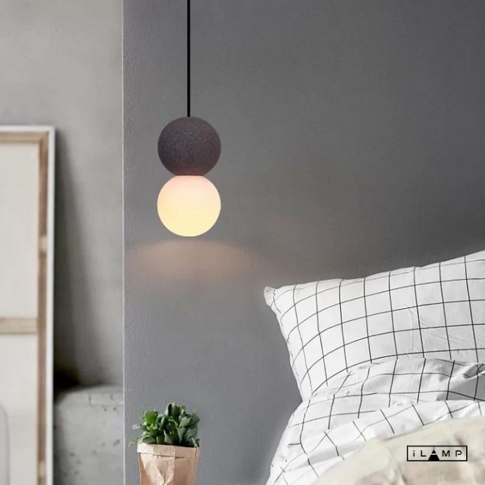 Подвесной светильник iLamp Foxtrot 10694P/1-D100 BK-WH - 2