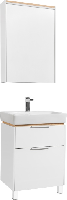 Зеркало-шкаф STWORKI Дублин 60 с подсветкой, навесное, белое, прямоугольное 1A226902DN010 - 3