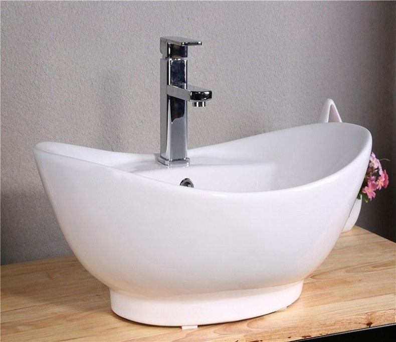 Раковина накладная Ceramalux N белый  9018 - 4