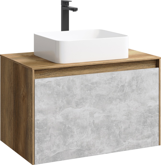 Тумба для комплекта Aqwella 5 stars Mobi 80 дуб балтийский, без сменных элементов MOB0108DB - 2