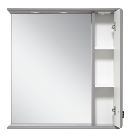 Зеркало-шкаф Misty Лувр 85 правое серое матовое П-Лвр03085-1504П - 1