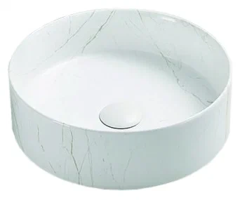 Раковина накладная CeramaLux MNC 36.5 см под камень/белый, серый  C1112 - 0