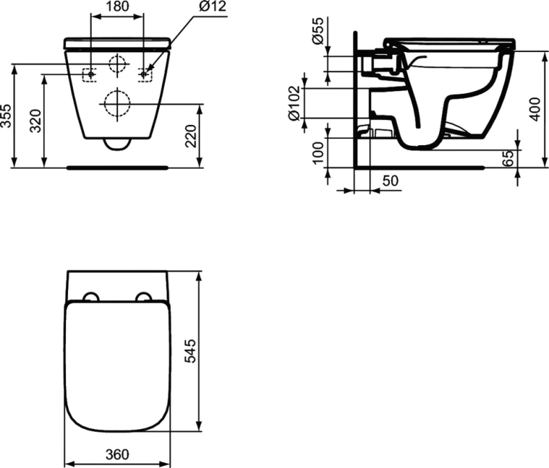 Сиденье для унитаза Ideal Standard I.life, белый  T468301 - 2