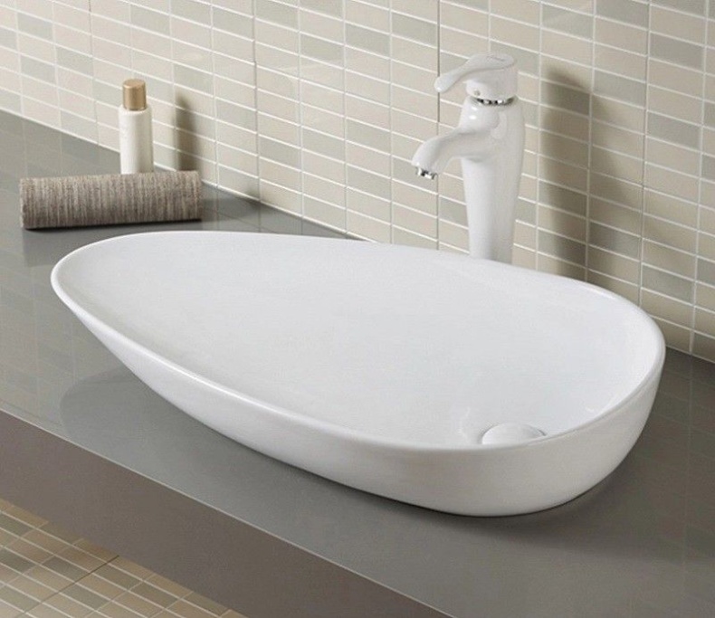 Раковина накладная Ceramalux N 76 белый  7862 - 6