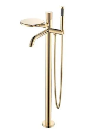 Смеситель для ванны напольный Boheme Stick золото 129-GG - 0