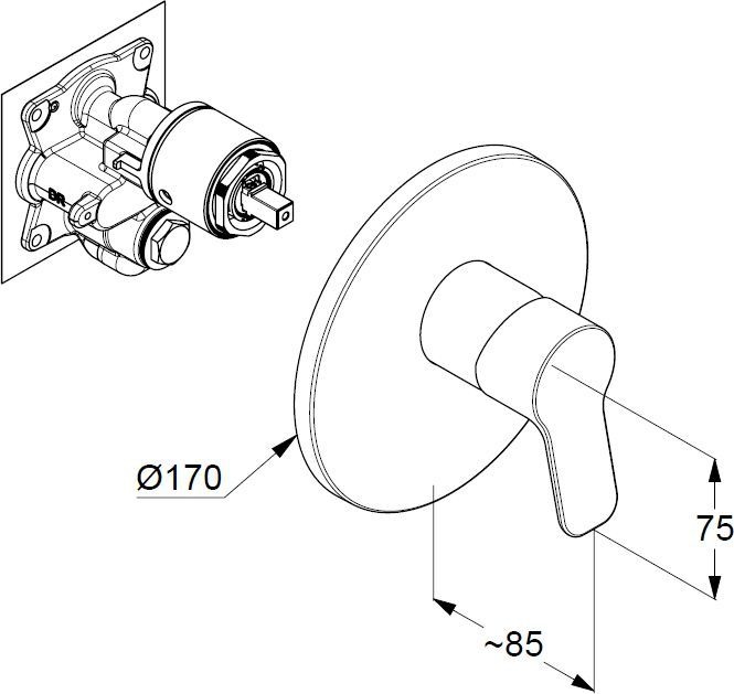 Смеситель Kludi Pure&Easy для душа 376550565 - 4