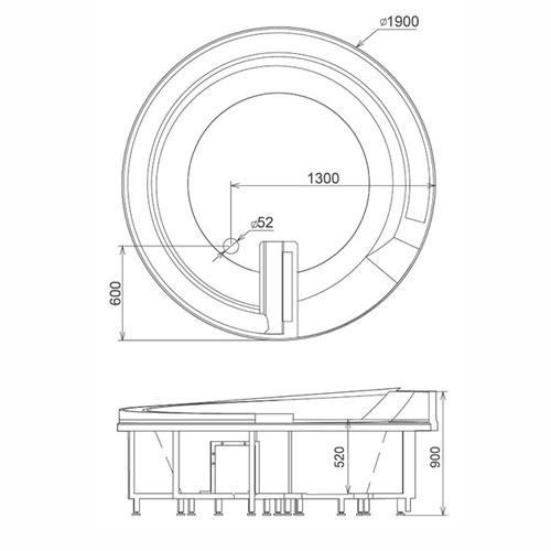 Акриловая ванна Gemy 190х190 белый  G9090 B - 2