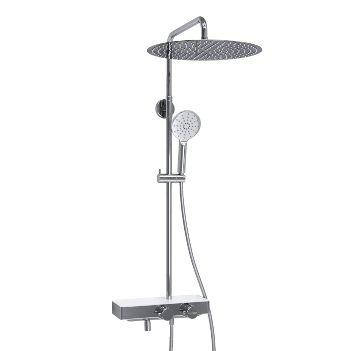 Душевая система WasserKraft 40 с термостатом хром A113.117.127.CH Thermo - 0