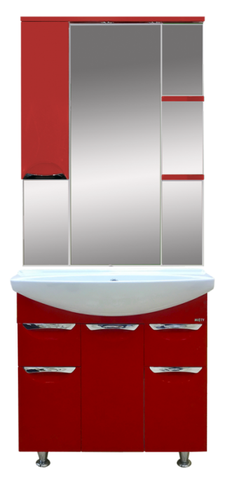 Зеркало Misty Жасмин 75 с подветкой, красная плёнка L П-Жас02075-042СвЛ - 2