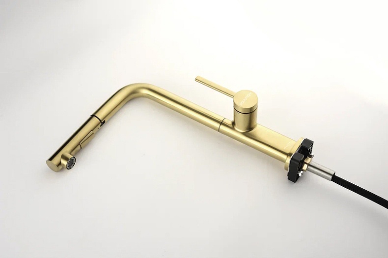 Смеситель для кухни Paulmark Neo светлое брашированное золото Ne214419-SBG - 18