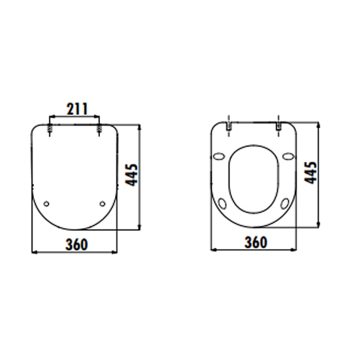 Сиденье для унитаза Creavit Duck KC0903.01.1400E Черное матовое с микролифтом - 2
