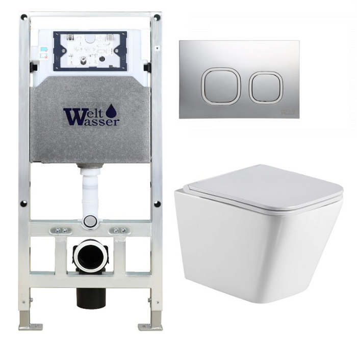 Комплект Weltwasser AMBERG 506 ST + GELBACH 004 GL-WT + AMBERG RD-CR  10000006864 - 0