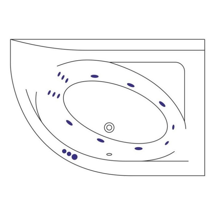 Ванна акриловая Excellent Aquaria Smart 170x110 R с гидромассажем белый - бронза WAEX.ARP17.SMART.BR - 7
