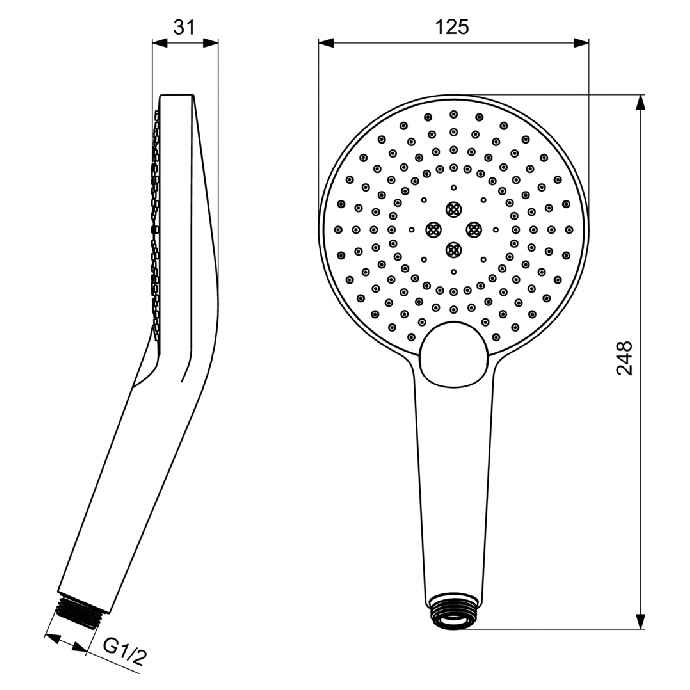 Душевая лейка Ideal Standard IdealRain  B1759AA - 1