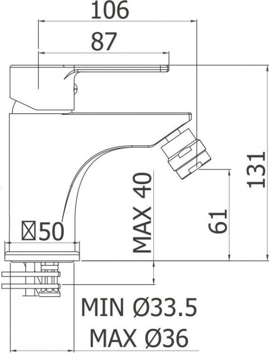 Смеситель Cezares Fuoco BSM1-01-W0 для биде FUOCO-BSM1-01-W0 - 1