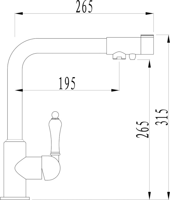 Смеситель Zorg Sanitary ZR 320 YF-33 BR для кухонной мойки - 1