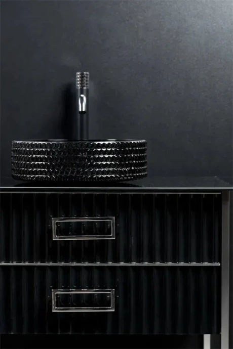 Раковина хрустальная накладная Armadi Art Lucido 39 черный 817-B - 3