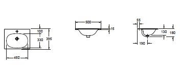 Раковина накладная BelBagno 50 белый BB1923-500 - 2