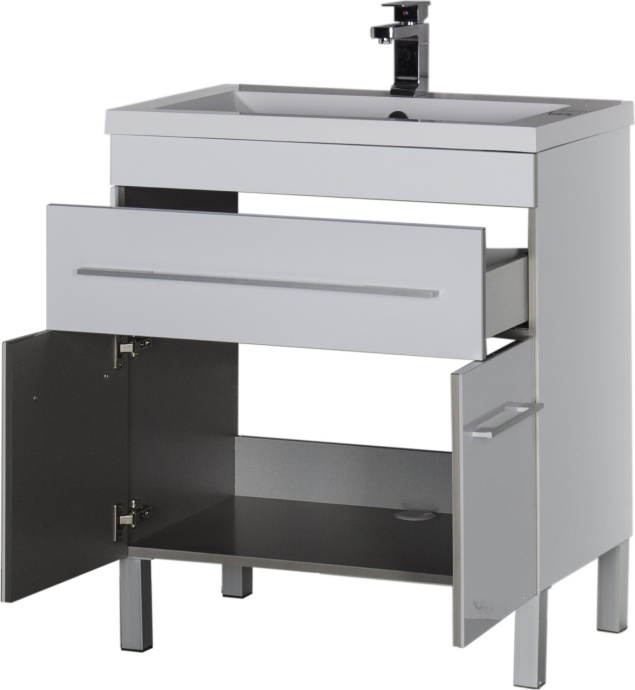 Мебель для ванной Aquanet Верона 75 белая, 1 ящик, 2 двери 182706 - 5