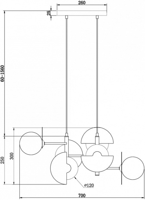Подвесная люстра Freya Sepia FR5391PL-06CFL - 2