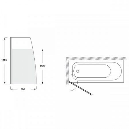 Шторка на ванну Jacob Delafon Serenity E4933-GA - 1