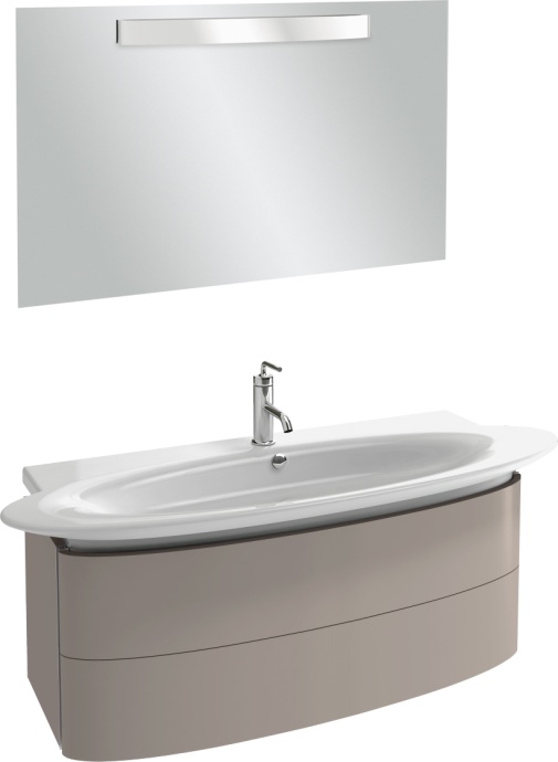 Мебель для ванной Jacob Delafon Presquile 130 серый титан, 2 ящика - 0