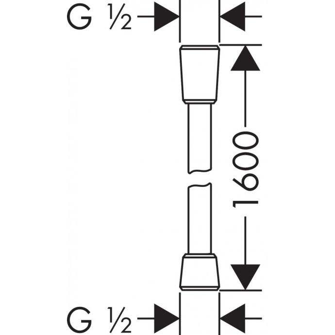 28276340 HG Isiflex'B 160 см шланг для душа - 1