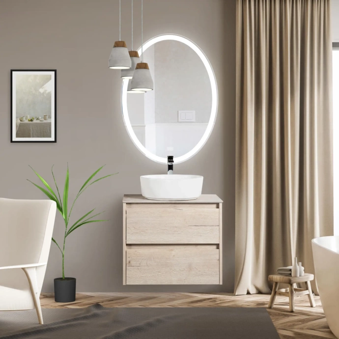 Зеркало BelBagno 60х80 с подсветкой, подогревом  SPC-VST-600-800-LED-TCH-WARM - 3