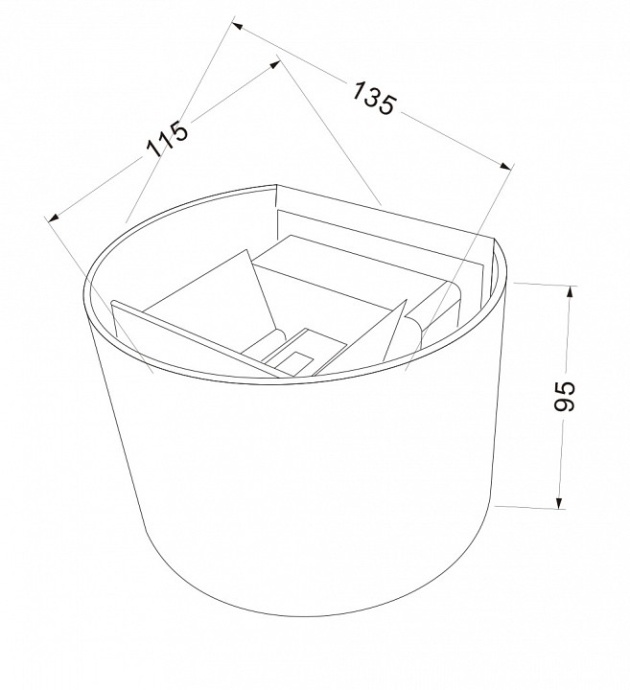 Уличный настенный светодиодный светильник Maytoni Fulton O573WL-L6B - 3